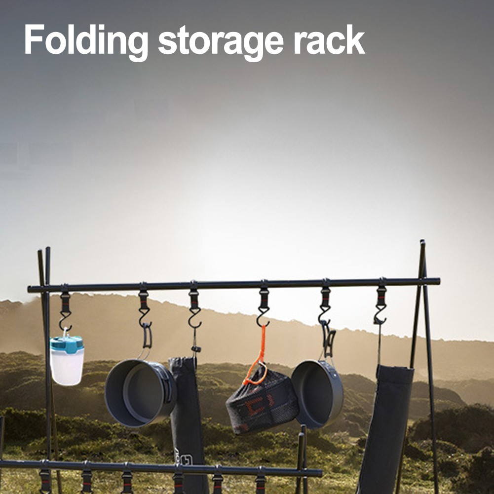 Heavy-Duty Outdoor Camping Triangular Hanging Rack – Easy Setup & Compact