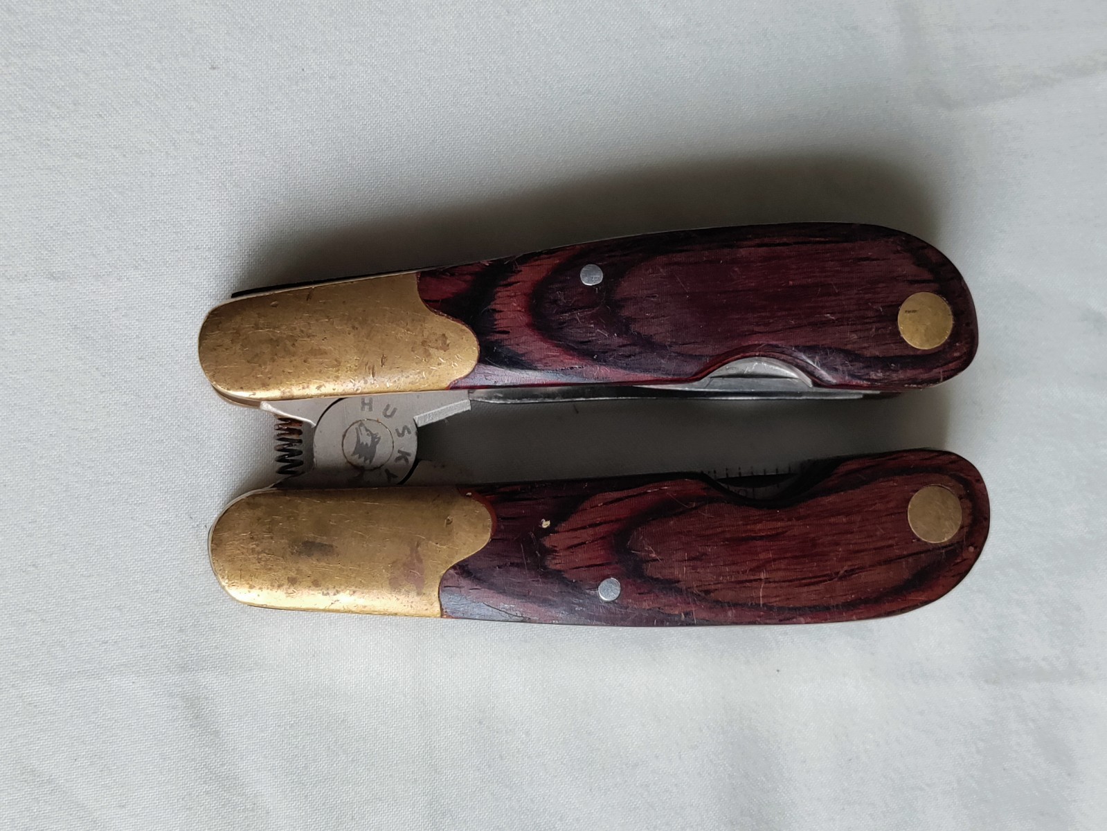 HUSKY 25 Years 25th Anniversary Limited Edition Multi-Tool Brass Wood Vtg USA