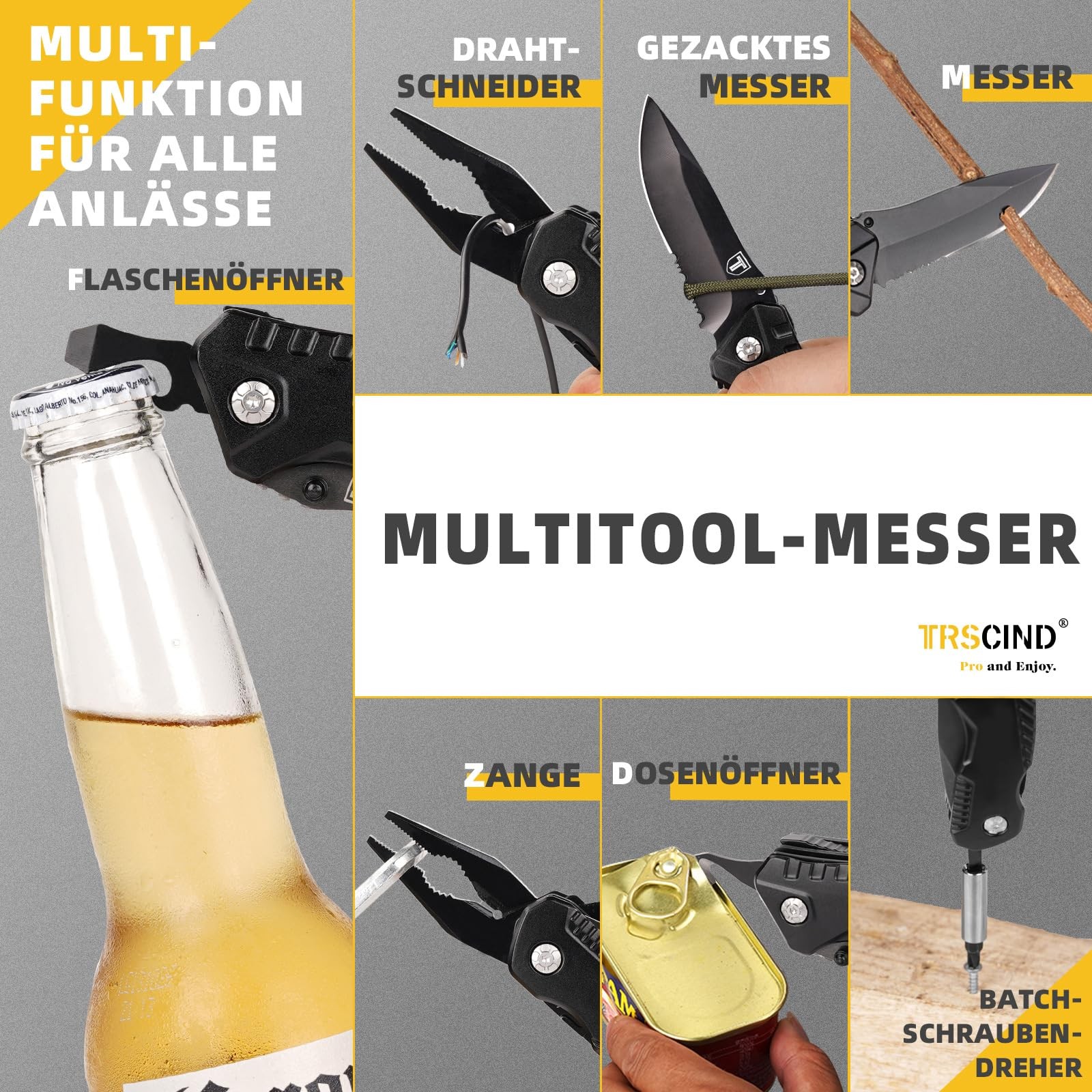 Multitool Pocket Knife Anniversary Gifts for Men 21 in 1, I Love Dic…