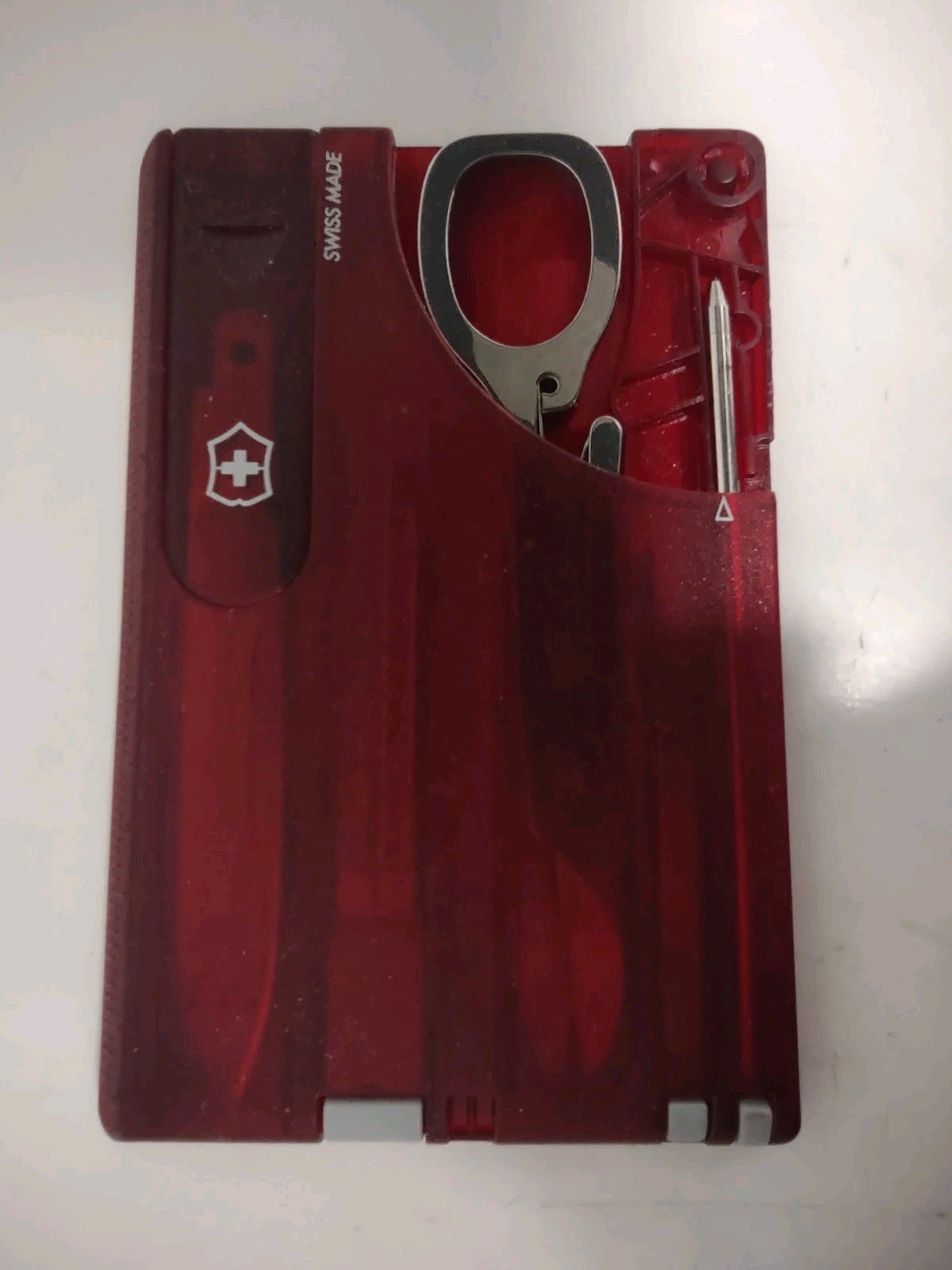 Victorinox Red Multi-Tool Swiss Made Knife, Scissors, Tweezers, File, Pin