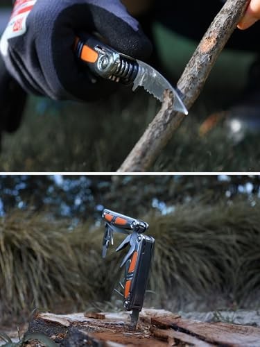 14-in-1 Multitool Pliers with Sheath | Foldable Self-Locking Multi Tool for DIY,