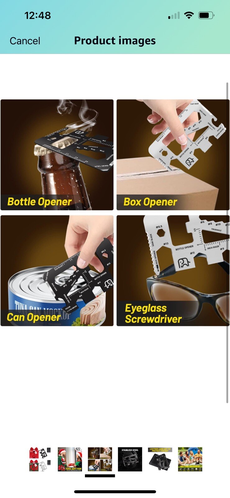 20-in-1 Credit Card Multitools – Stocking Stuffers for Adults, Christmas Gift…