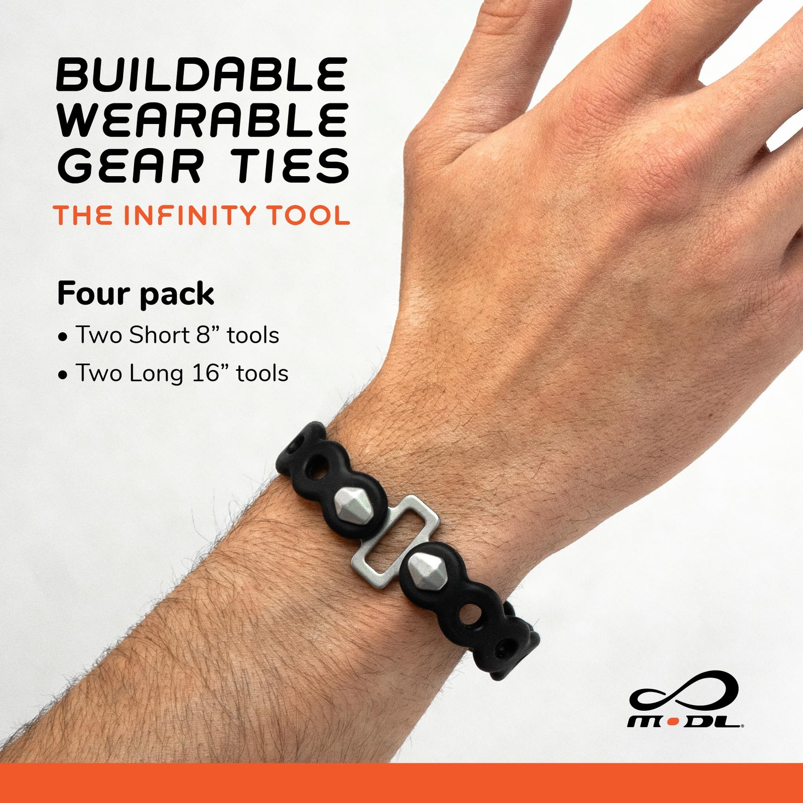Infinity Tool™ 2.0 Modular Straps (4-Pack) – Flexible Multi-Tool, Utility Bra…
