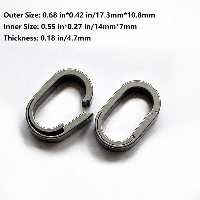 Pure Titanium Split Key Rings Keychain Split Rings Keyrings
