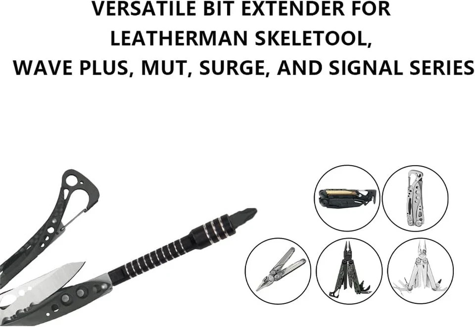 Flat End Multi-Tool Bit Driver Extender for Leatherman Mut/Eod/Skeletool/Cx/Wave