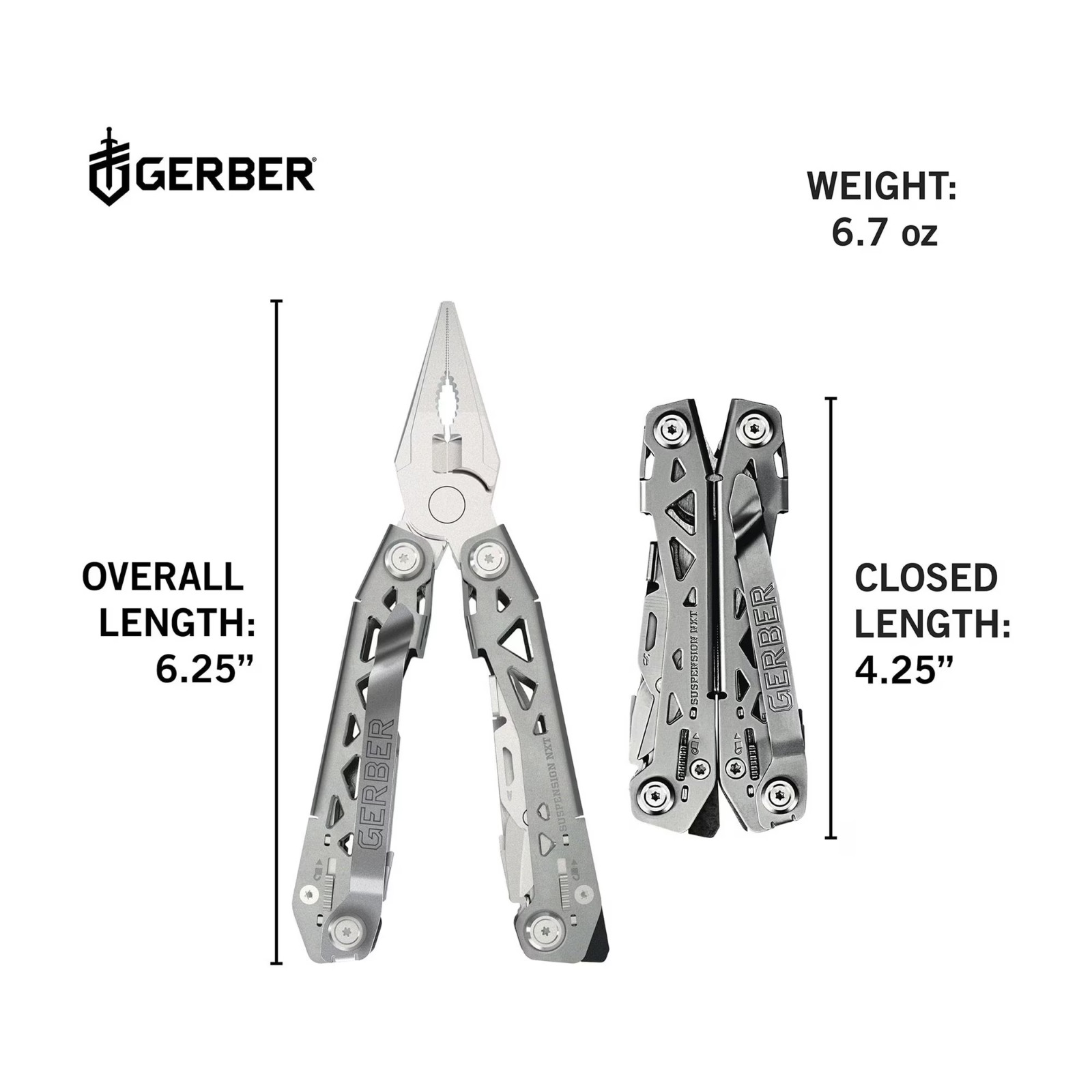Gerber Suspension NXT 15-in-1 Multi-Tool EDC Stainless Steel Silver
