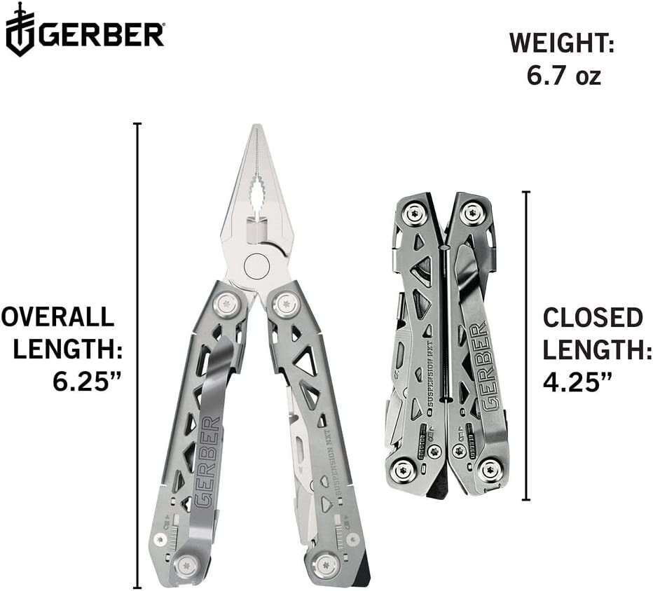 Gerber Gear 30-001364N Suspension-NXT, 15-in-1 Multitool Knife, Multi Color