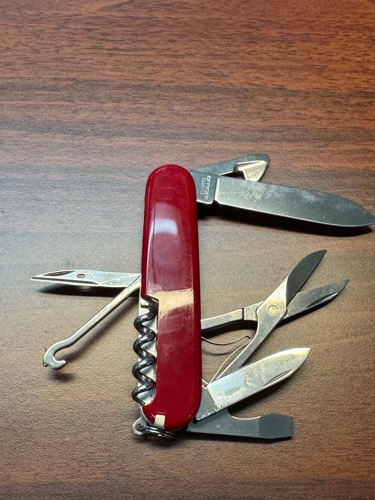 Swiss Army Knife, Red Climber, Victorinox 1.3703, 91mm, 14 Functions Used