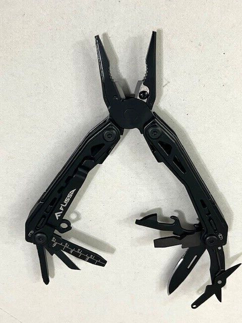 Flissa Multitool Plier Black FOLDING Pocket Tools WITH Sheath – Excellent