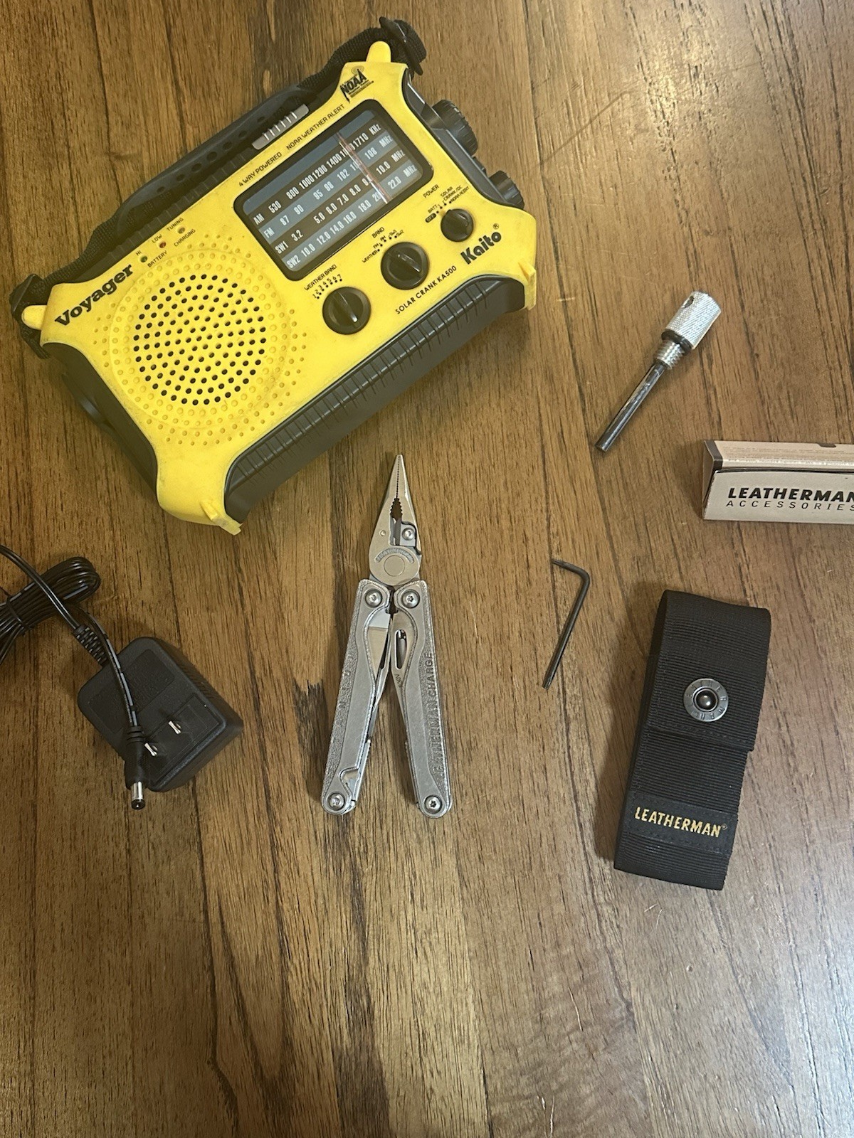 Leatherman Charge Plus TTI Survival Kaito KA500 Emergency Radio Flint Fire Rod+