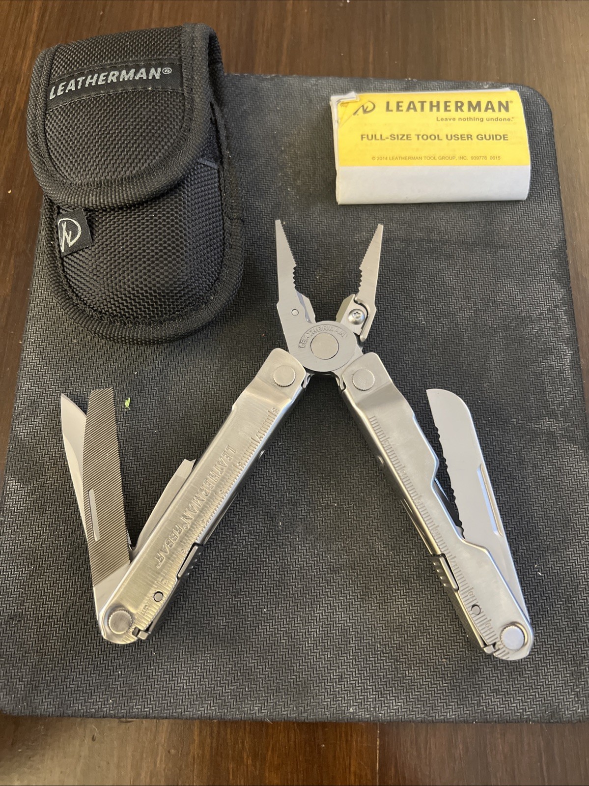 NEW Vintage Leatherman Rebar LEATHER sheath multi-tool USA 🔥knife Vintage
