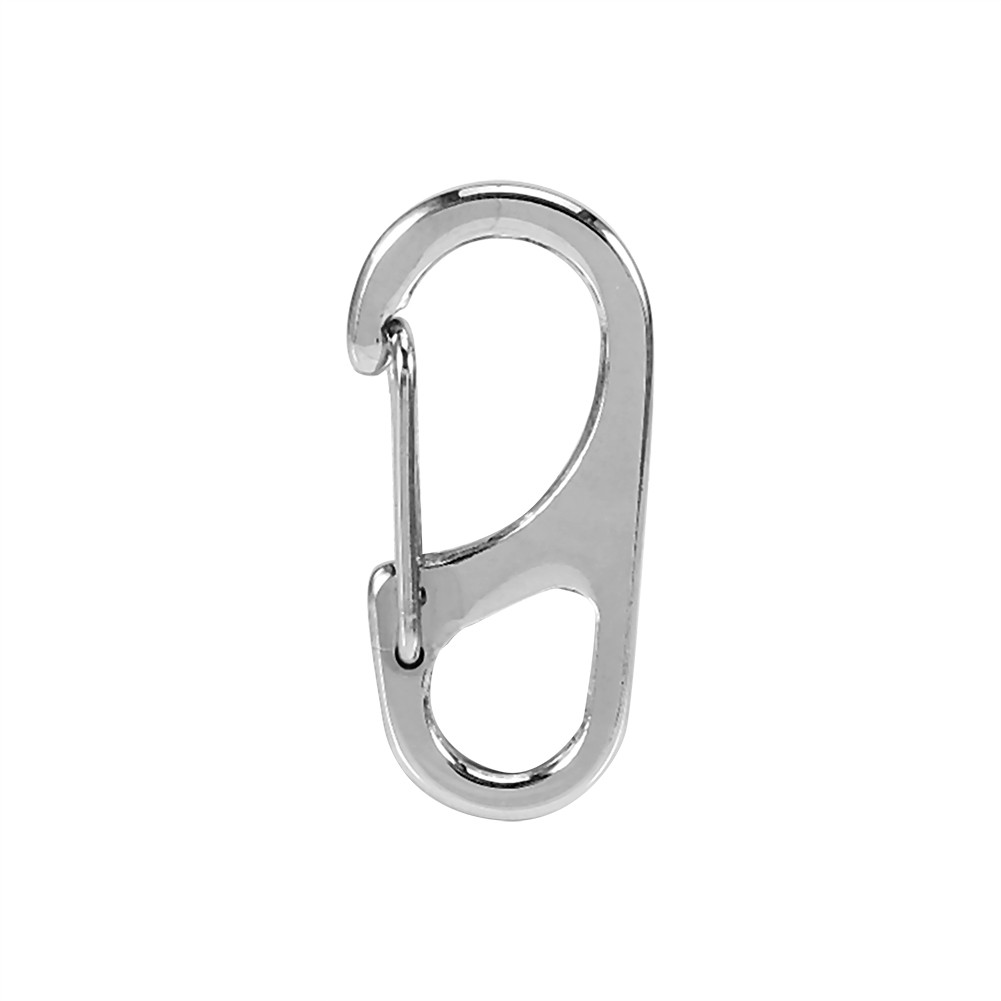 5PCS Locking Carabiner Keychain Tool For Camping Silver Excellent