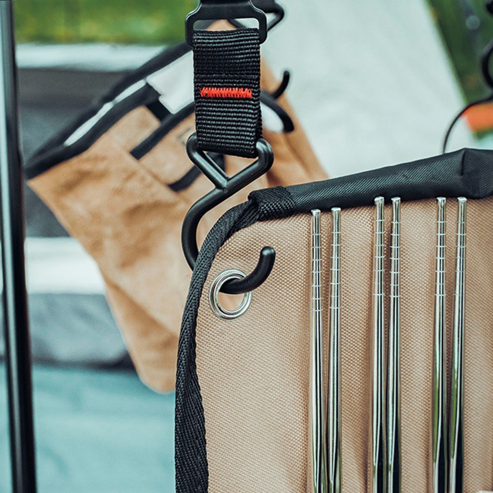 Able to Store Multiple Utensils Camping Cutlery Set with Roll Up Design