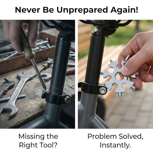 3Packs Snowflake Multi Tool, 18-in-1 Stainless Steel Snowflake Multitool 3PCS-A