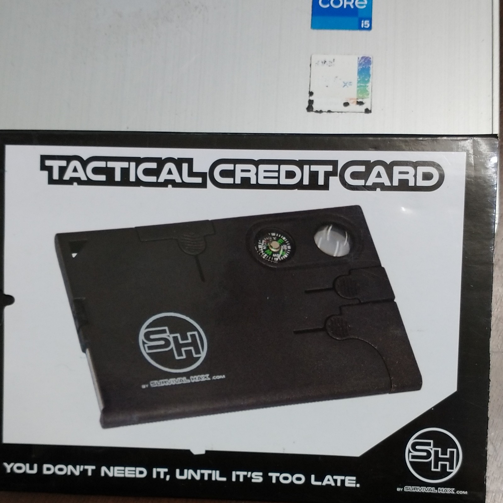 Survival Hax Tactical Credit Card 9-in-1 Multi-Tool w/ Paracord Black