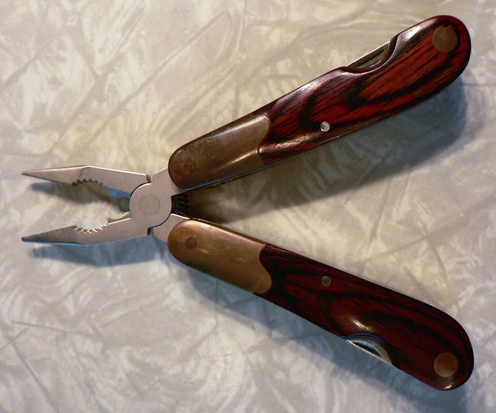 Vintage Husky 25 Years 25th Anniversary Limited Edition Multi-Tool Brass & Wood