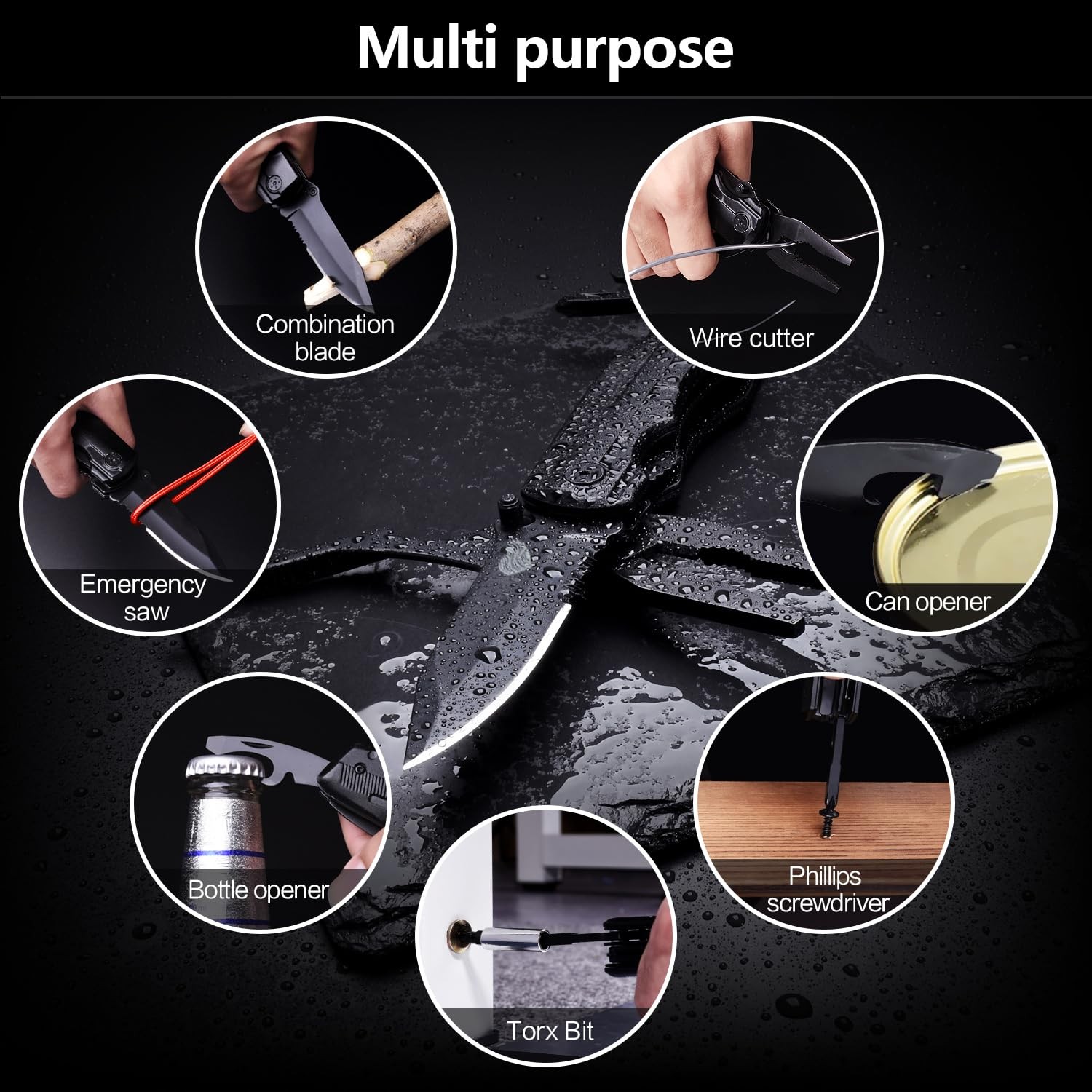 14 In 1 Multitool Pocket Knife For Men Tactical Multitool Plier 9in1 Screwdriver