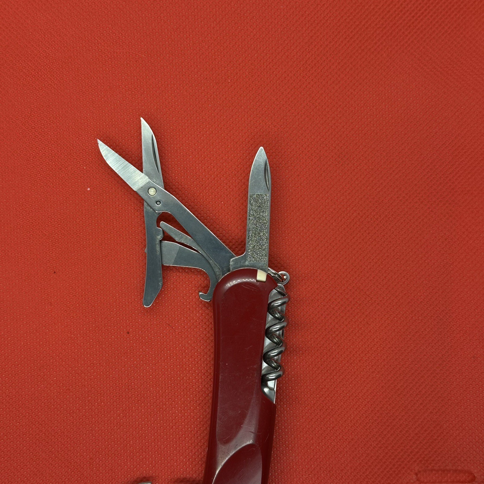 Red Victorinox Delemont Evolution 14 Swiss Army Knife- hunt, hike, fish, EDC!