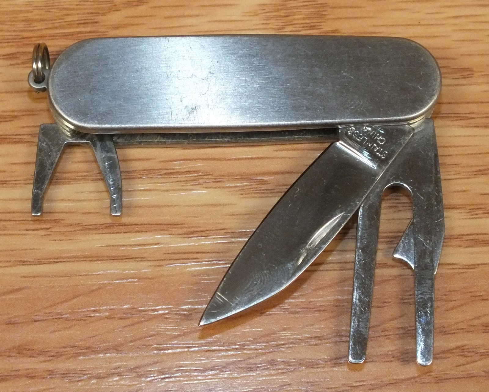 Genuine Haggar Small Silver Tone 2 1/2″ (inch) Multi Tool Pocket Knife Only
