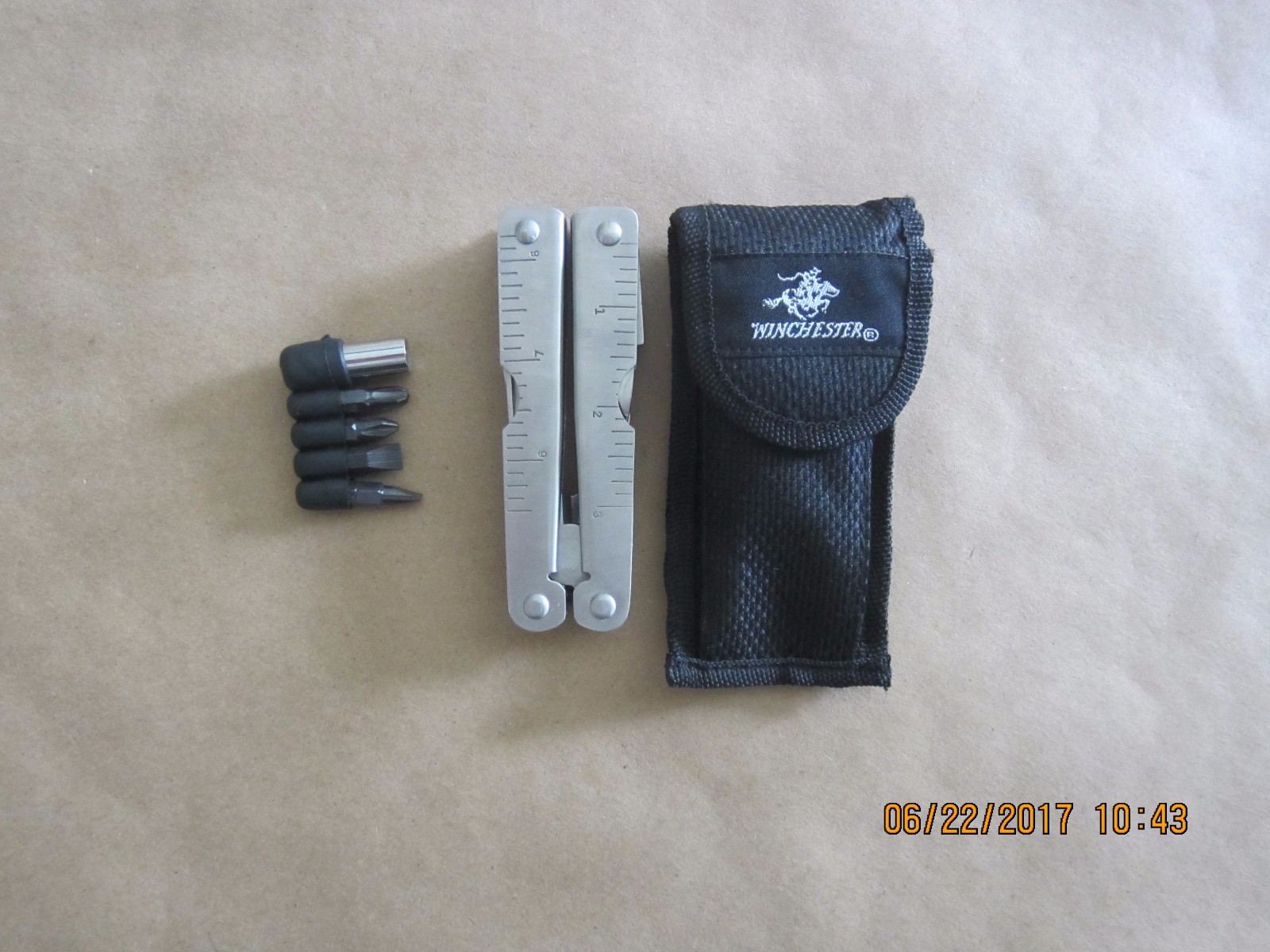 Winchester Multi Tool -Pliers ScrewDrivers Opener File Knives Etc w/ Sheath