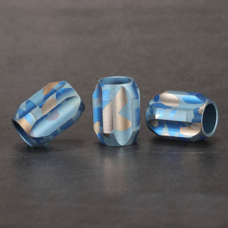 New Titanium Alloy Folding Knife Lanyard Bead Umbrella Rope Bracelet Pendant EDC