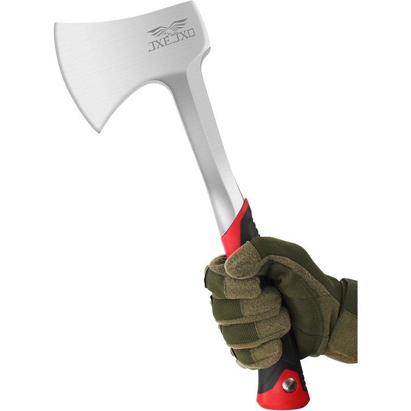 Compact Hatchet Heavy Duty Camping Tool Ergonomic Grip Forged Steel Sheath New