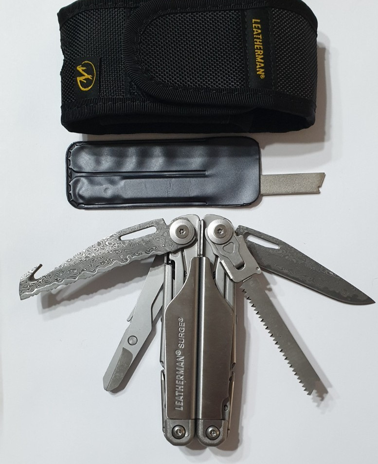 🔥🔥 Leatherman Surge Damascus Blades Rare Mint Multi Tool Rare