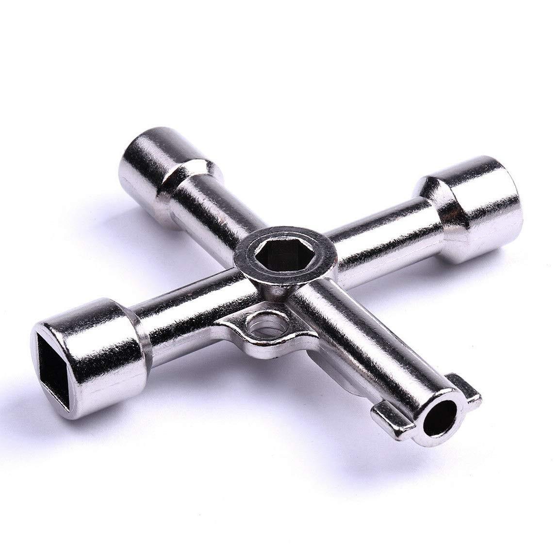 4 in 1 Alloy Triangle/square 4 Way Service Utility Cross Triangle/square Keys…