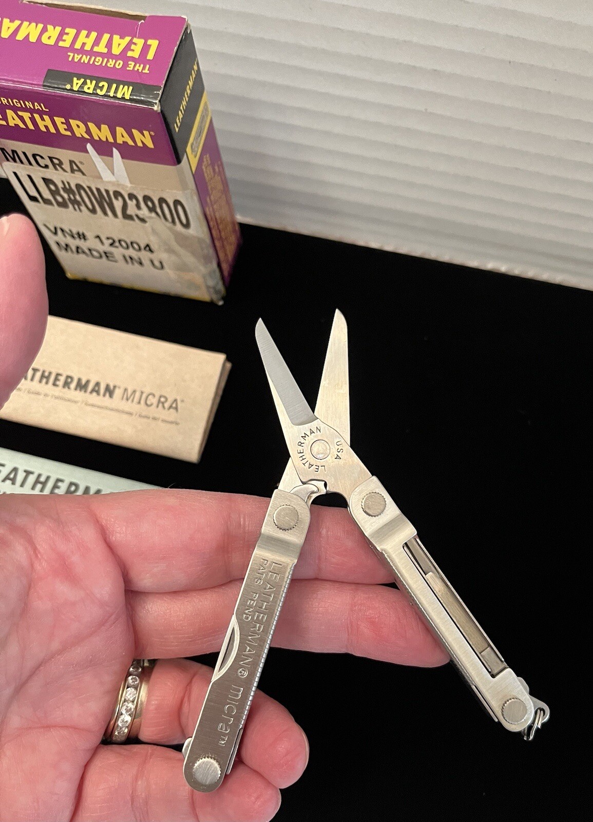 Vintage Leatherman Micra Multi-Tool Pocket Knife Engraved DAD