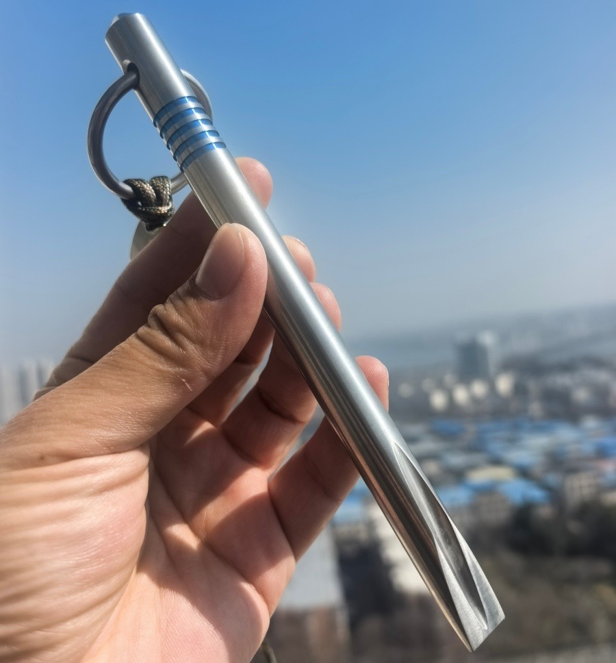 EDC Tool Multi Survival TC4 Titanium alloy Pry bar. Solid, Diameter1.3cm