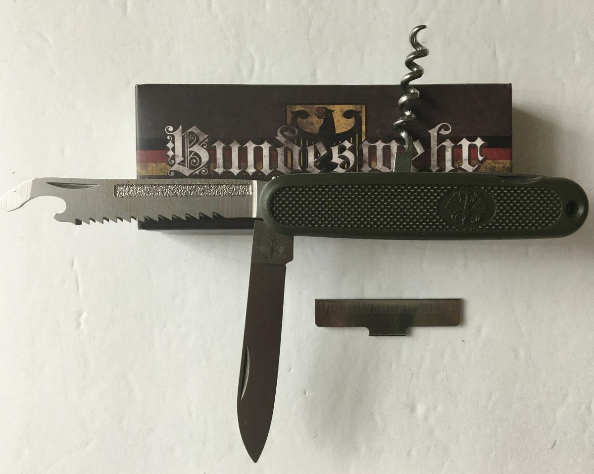 WEST GERMAN KNIFE MILITARY BUNDESWEHR ARMY MULTIBLADE POCKET KNIFE MI212