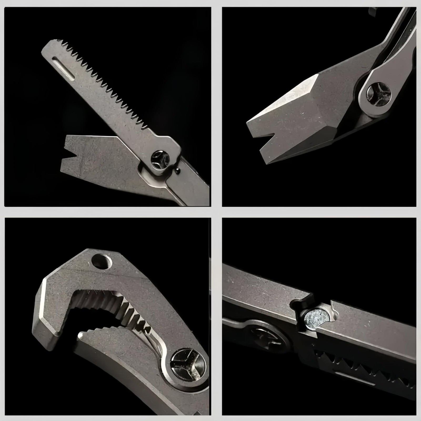 X2S Titanium Multitool EDC Multitools 6-In-One Pocket Wrench Pry Bar Crowbar …