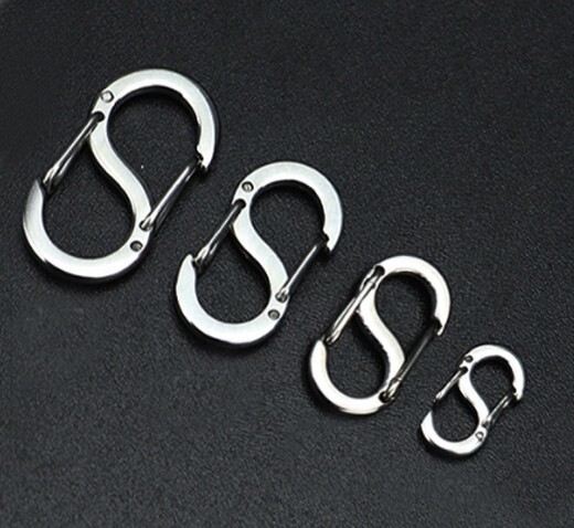 Titanium Alloy Hanging Buckle 8-shape S-shape Hook Clasp For Keychain Ring EDC