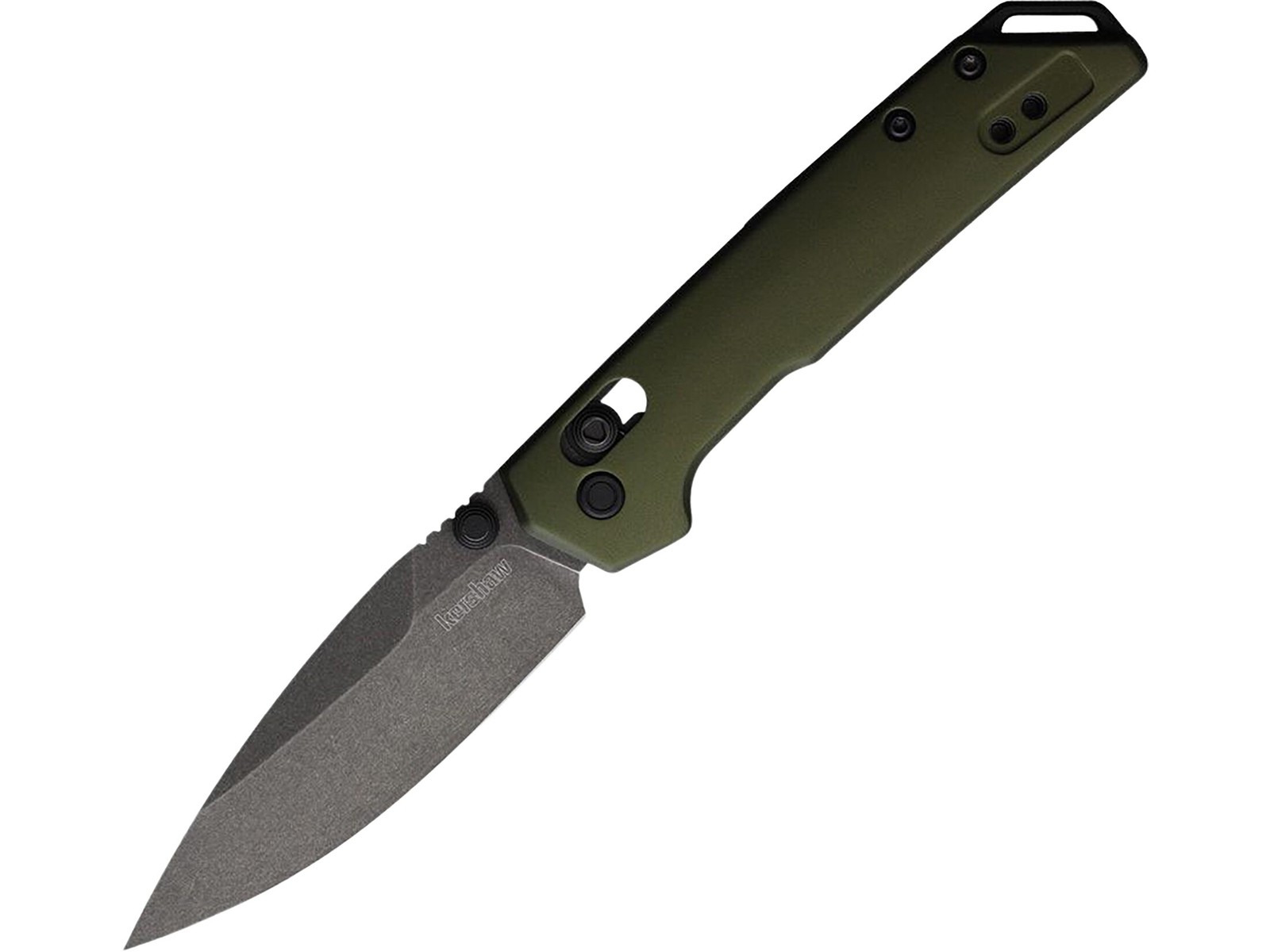 Kershaw Mini Iridium Pocket Knife 3″ Spear Point D2 Black Stonewash Blade