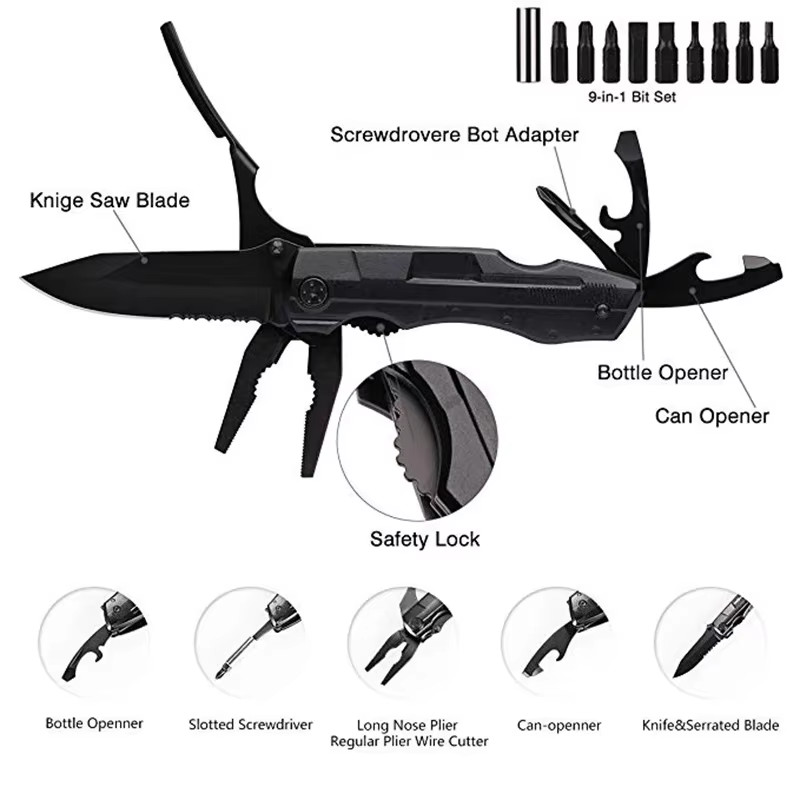 18-in-1 Multi Tool Knife Outdoor Survival Folding Pocket Pliers Screwdriver EDC