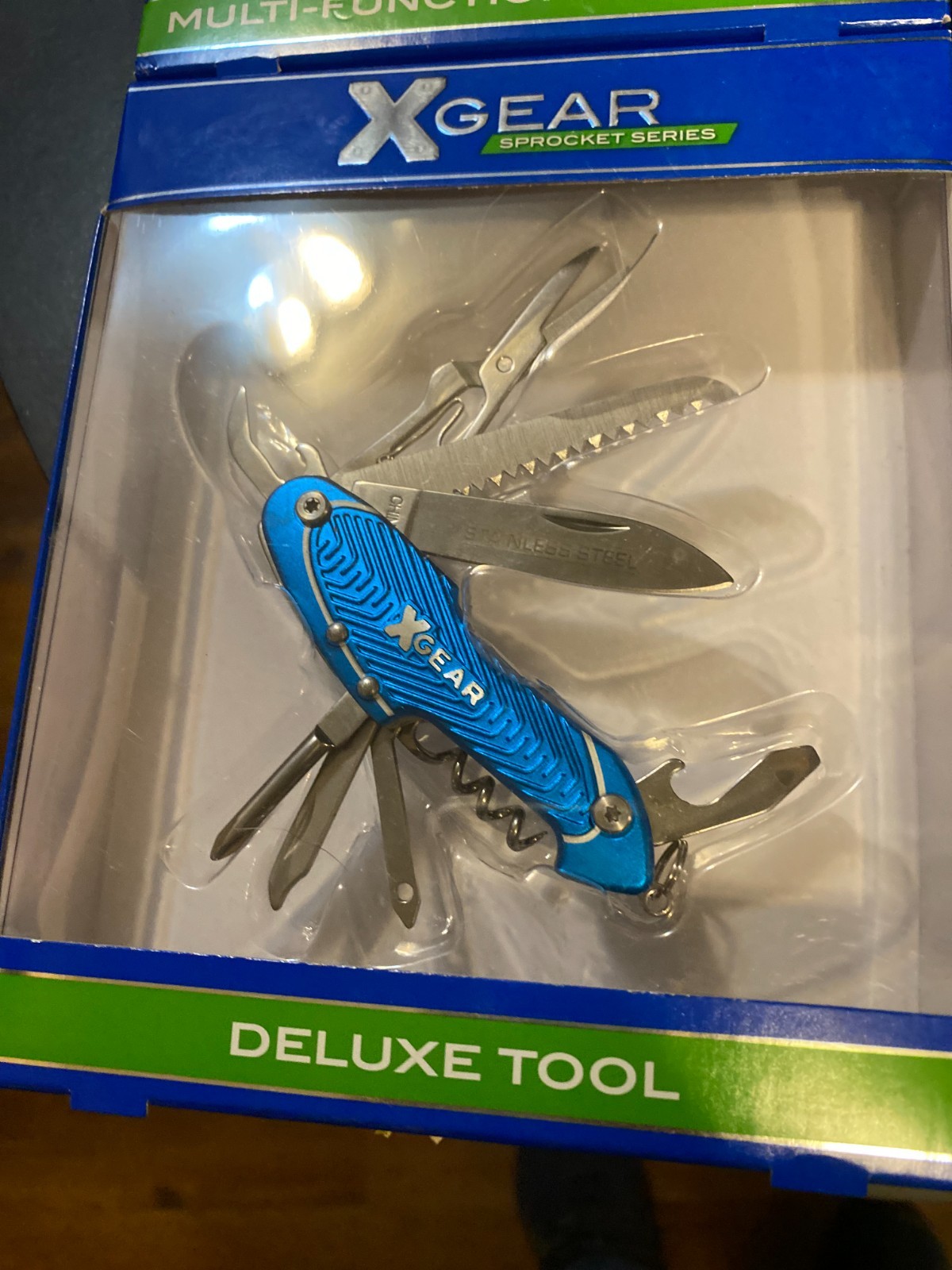 2 X Gear – Deluxe Tool, 10 Tools. Stainless Steel, 41XG1207 GREEN & Blue Color