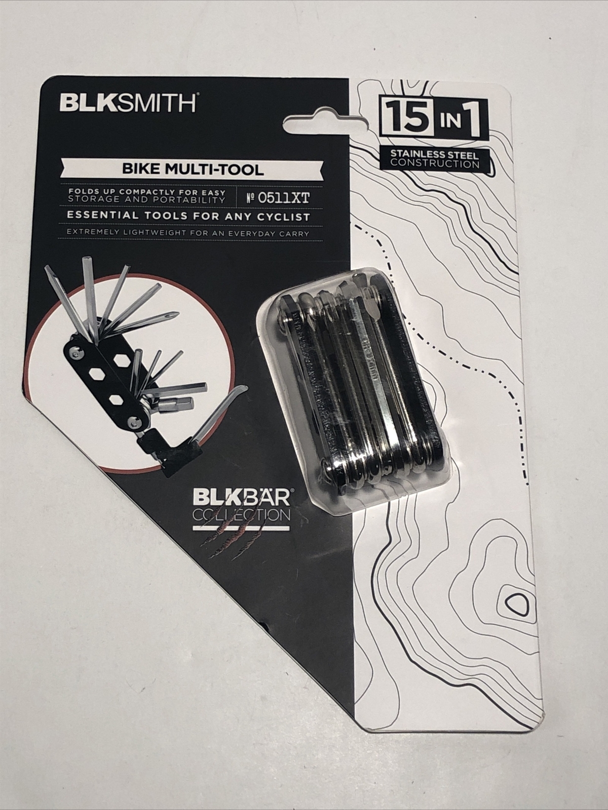 BlkSmith Bike Multi-Tool 15 in 1 Screw Wrench Cyclist Bicycle Portable Kit NEW