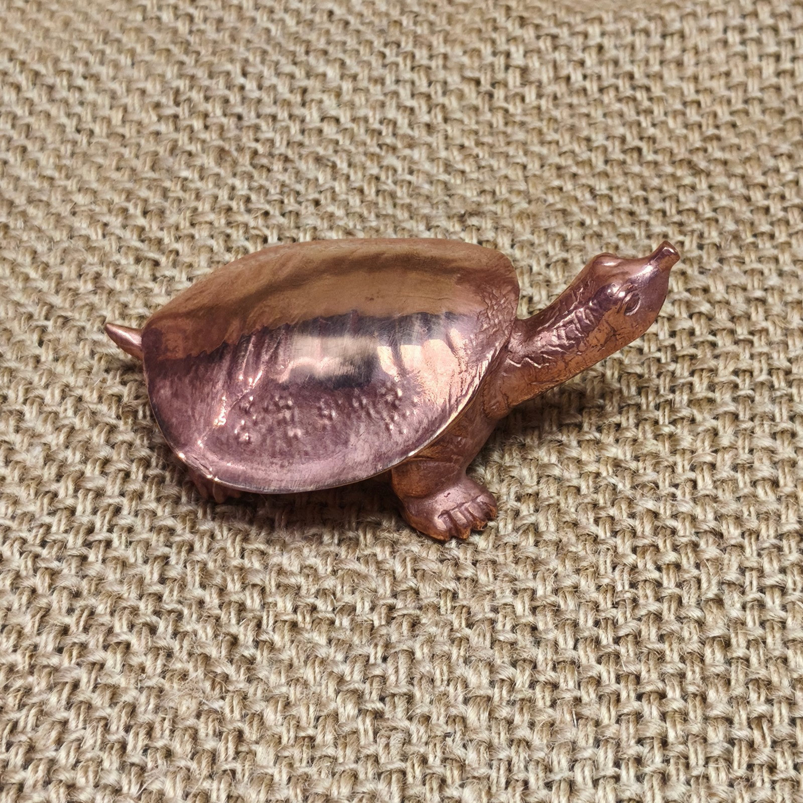 Purple pure Copper Soft-shelled turtle ornament Solid Artistic handcraft statue