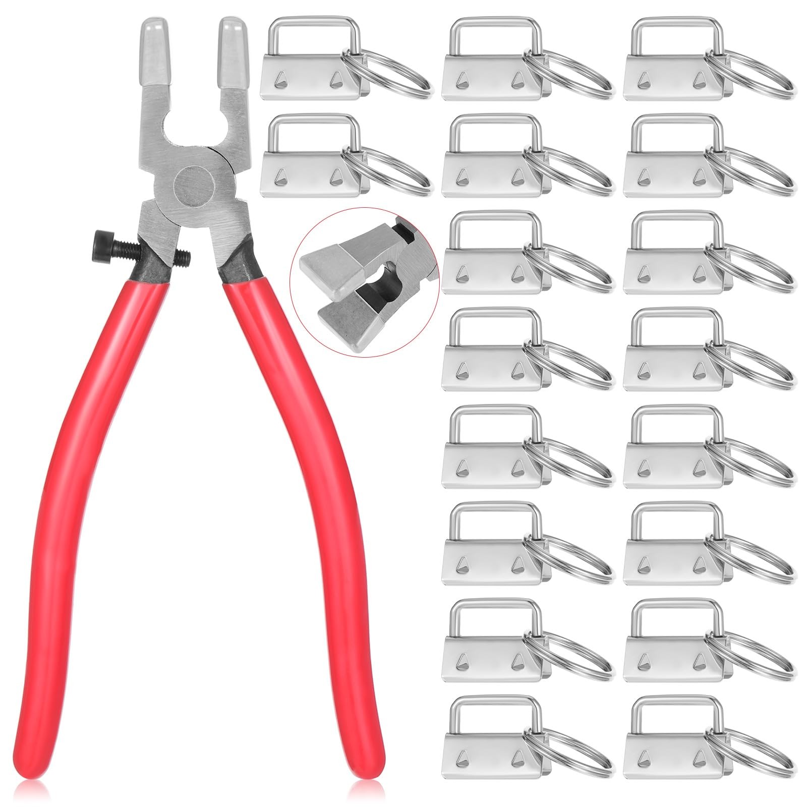 Keychain Hardware Set Key Fob Hardware 1 Inch with Plier Hardware Supplies
