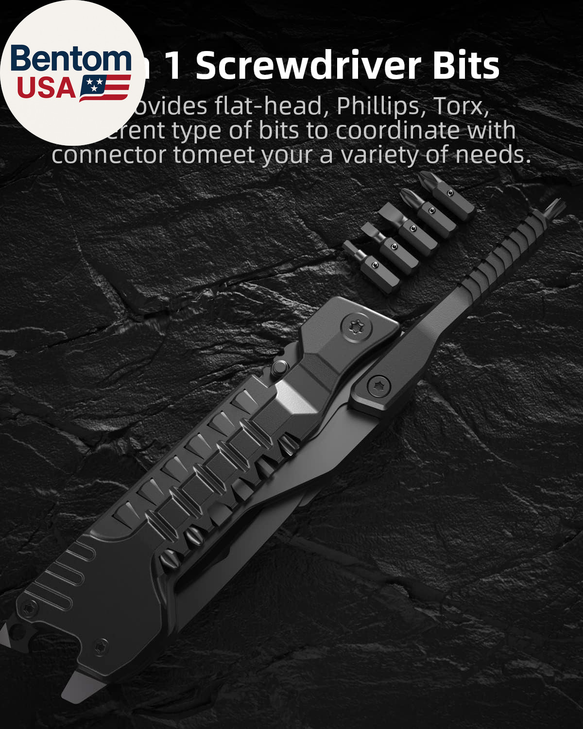 Multitool Knife 17 in 1Fire Starting Sticks, Bottle Opener, Saw Screwdrivers Bot