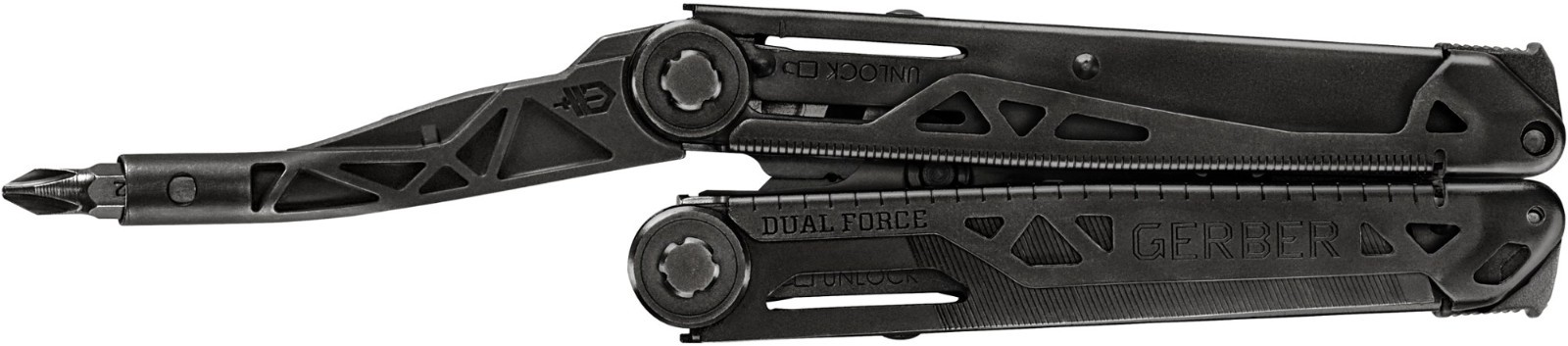 Gerber Dual Force Multi-Tool 12-in-1 Black Pliers Heavy Duty + Sheath NEW