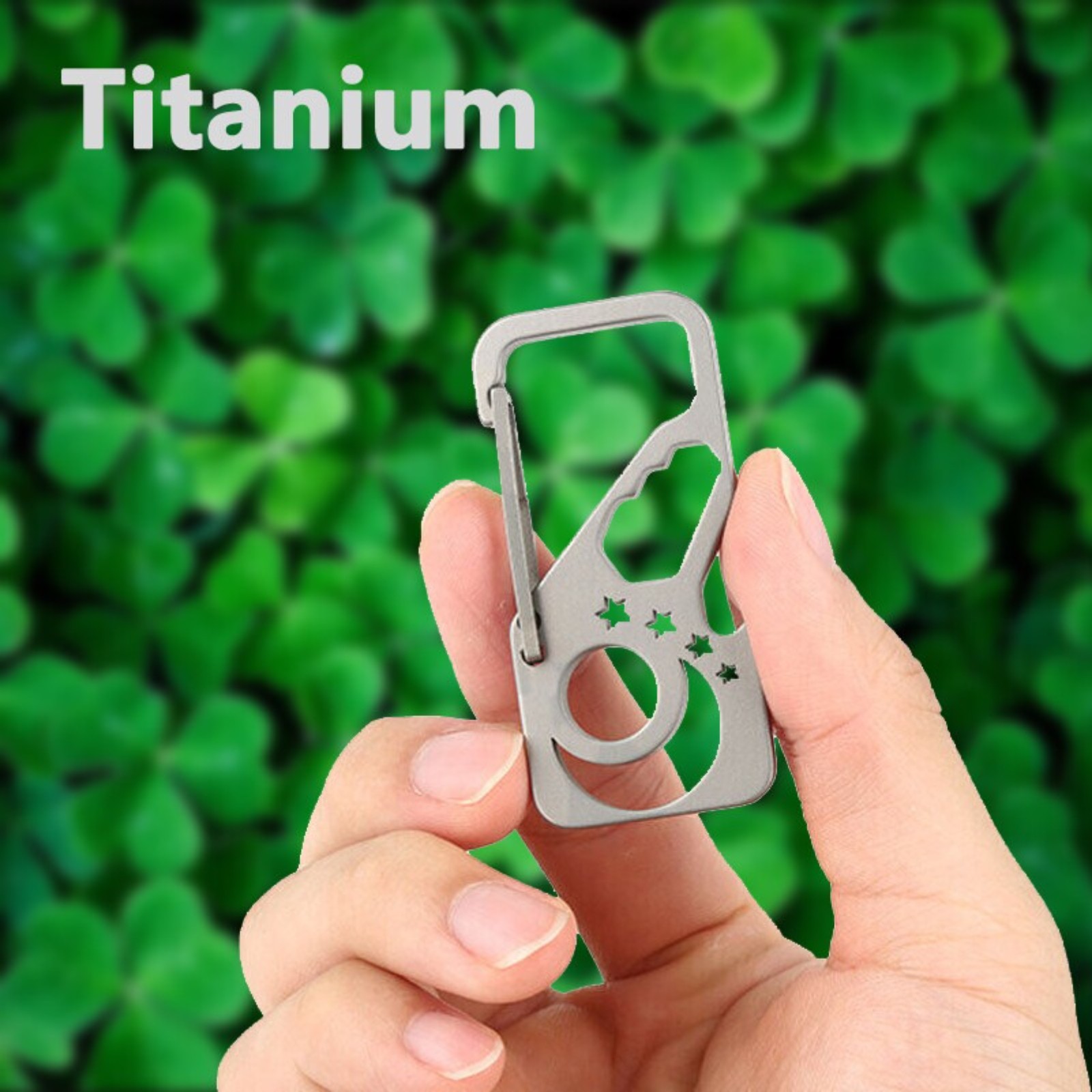 Titanium Alloy Super Car Keychain Carabiner Opener Wrench Outdoor Multi EDC Tool