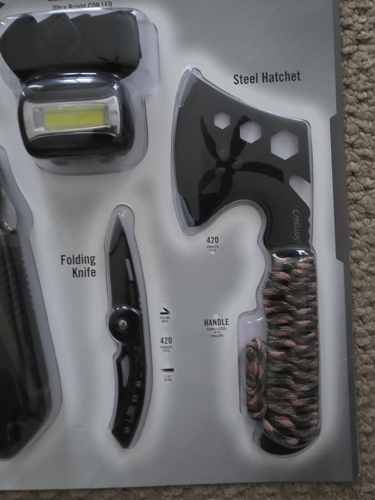 CAMILLUS 4 Piece Adventure Pack Camping Tool Set