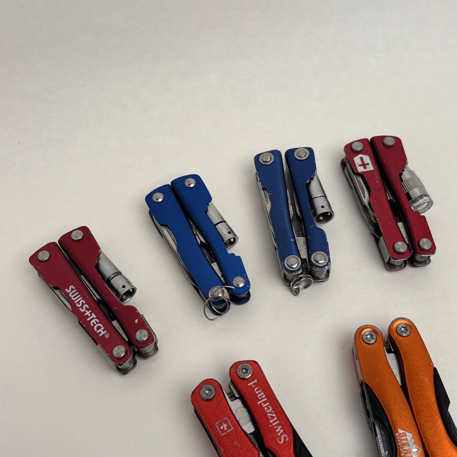 Lot Of 8 Mixed Mini Multi Tools. Swiss+Tech Sierra + Adverts Camp Hike Hunt Fish