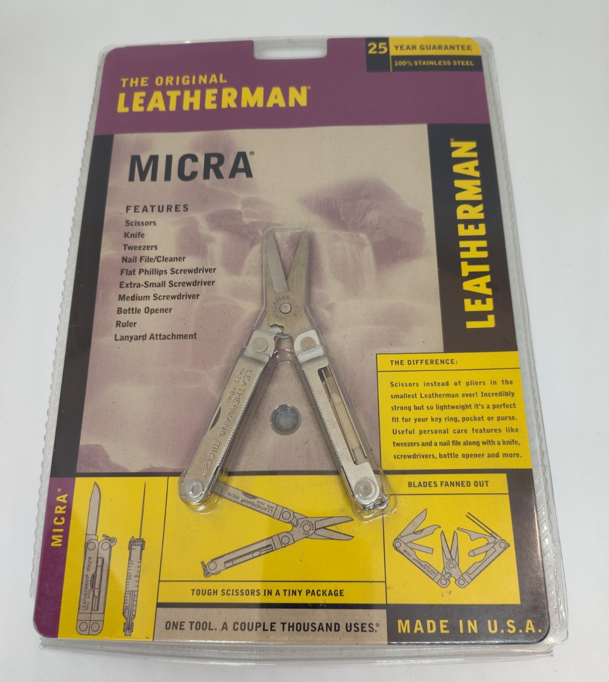 Leatherman Original Micra Made in USA Multitools w/ User Guide New & Sealed
