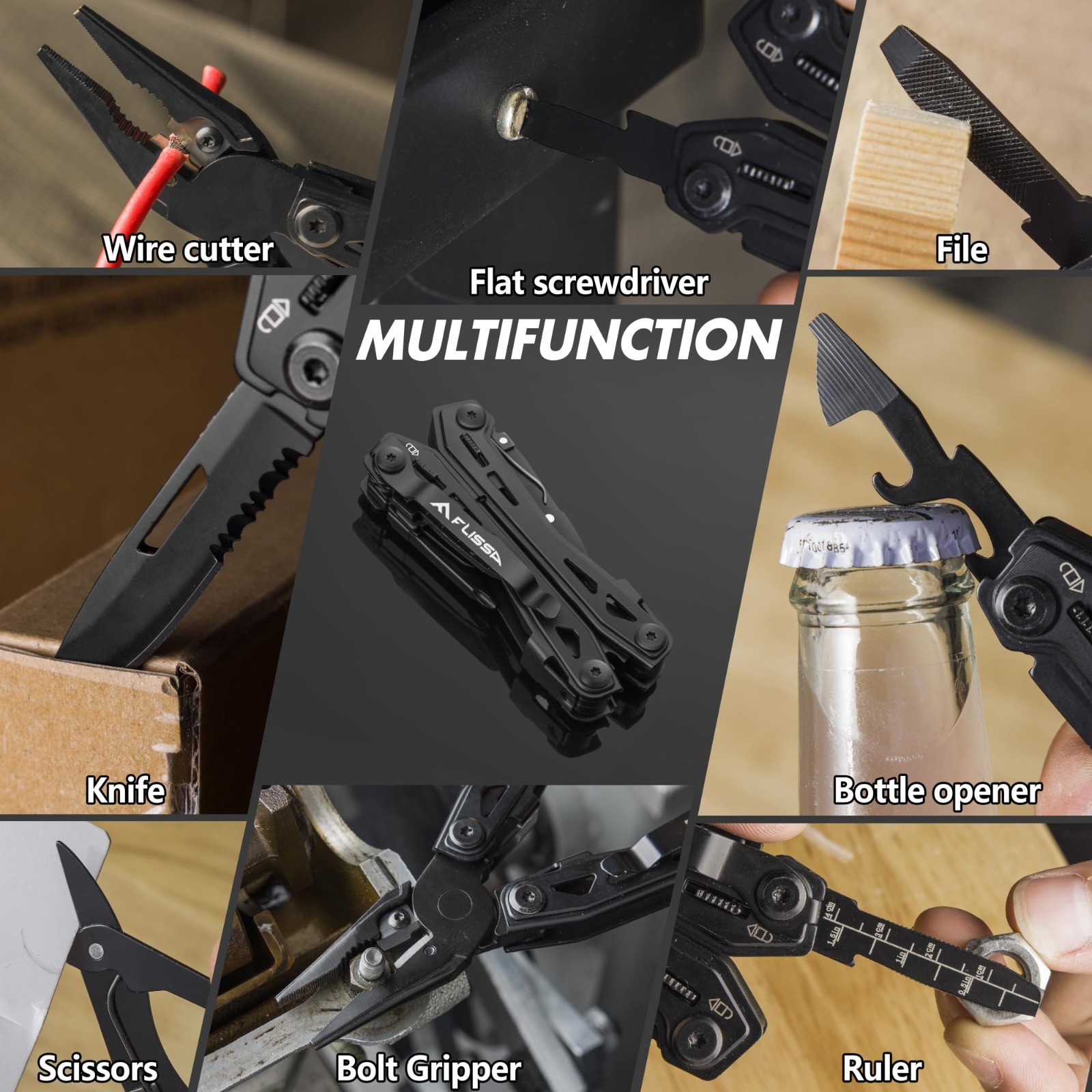 16-in-1 Stainless Steel Multi Tool EDC, Pocket Knife, Pliers, Camping Survival G