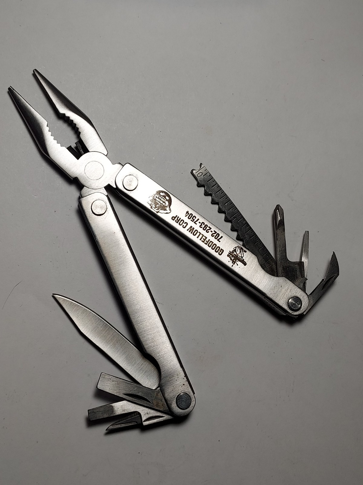 Multi Tool + Nylon Pouch advertising Goodfellow Corp – Pliers, Blade