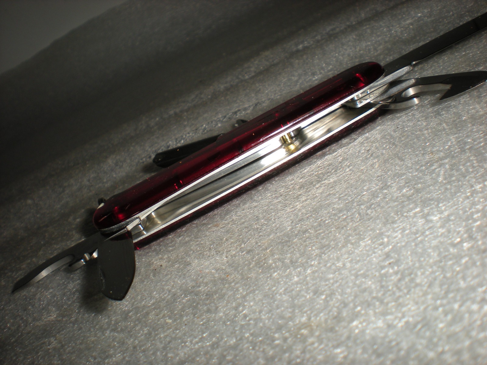 Victorinox Officier Suisse TRANSPARENT Red Swiss Made Army Knife Multi Tool
