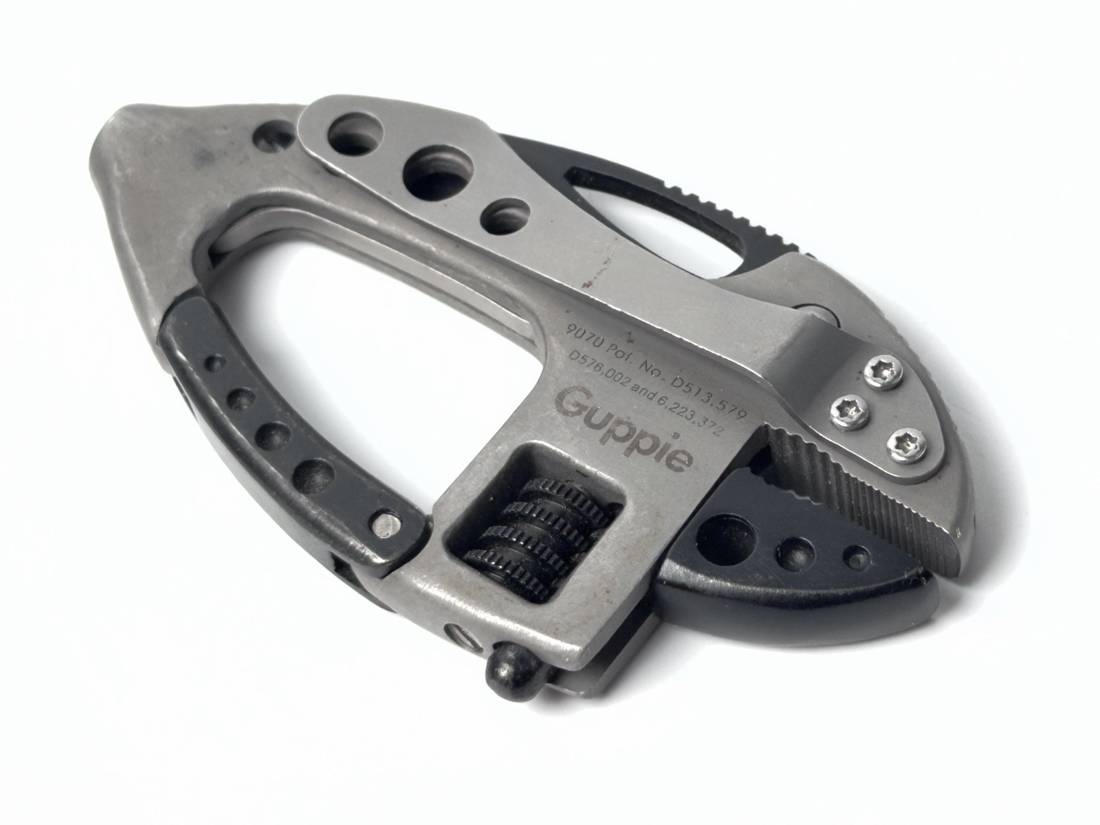 CRKT Guppie Multi-Tool Knife Adjustable Wrench Gray Black Stainless Steel