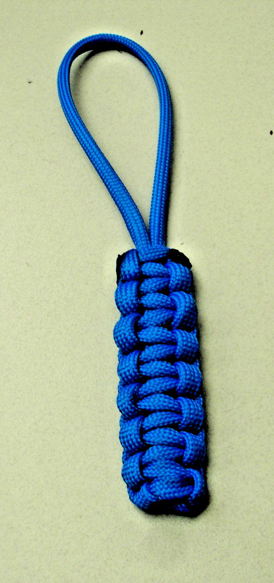 BLUE 550 PARACORD KEY CHAIN / KNIFE LANYARD PROUDLY HANDMADE IN THE USA
